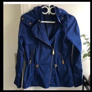ZARA Cobalt Blue Light Coat Size Small Full Zipper Hoodie▪︎